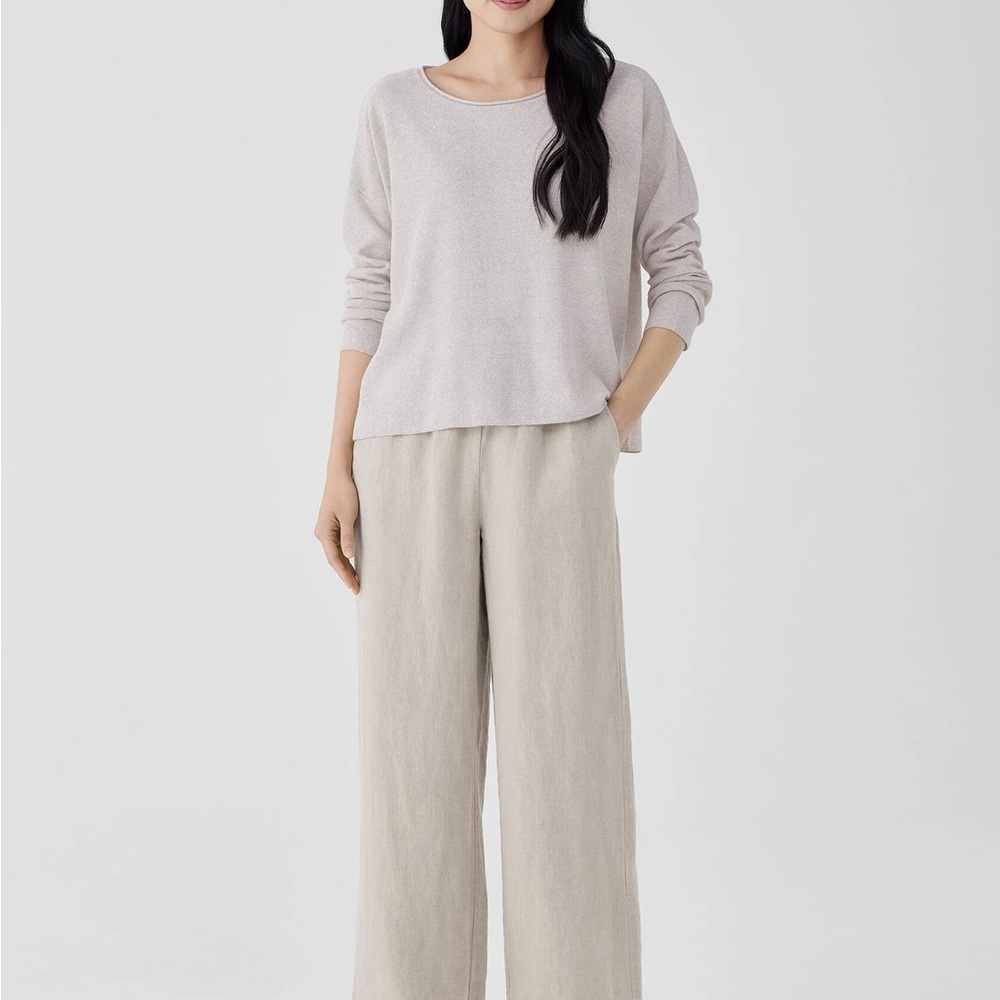 Eileen fisher Wide Leg Neutral linen Pants